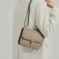 ITAMOOD Vintage torebka z prawdziwej skóry, mini prosta torba na ramię, moda damska Crossbody i torebka kwadratowa