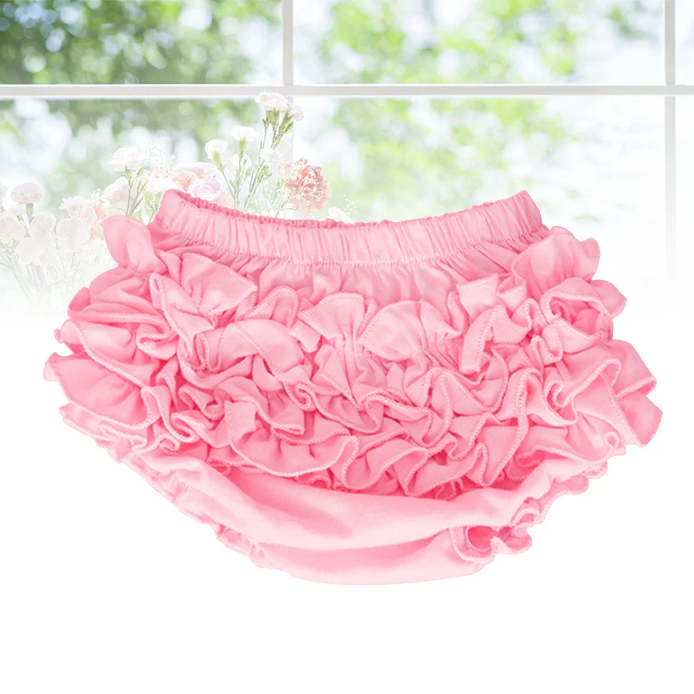 

Pure Cotton Baby Girl Diaper Cover Pink S Ruffle Lace Bloomers Moisture Absorbing For Tutu Dresses Over Diaper Wear