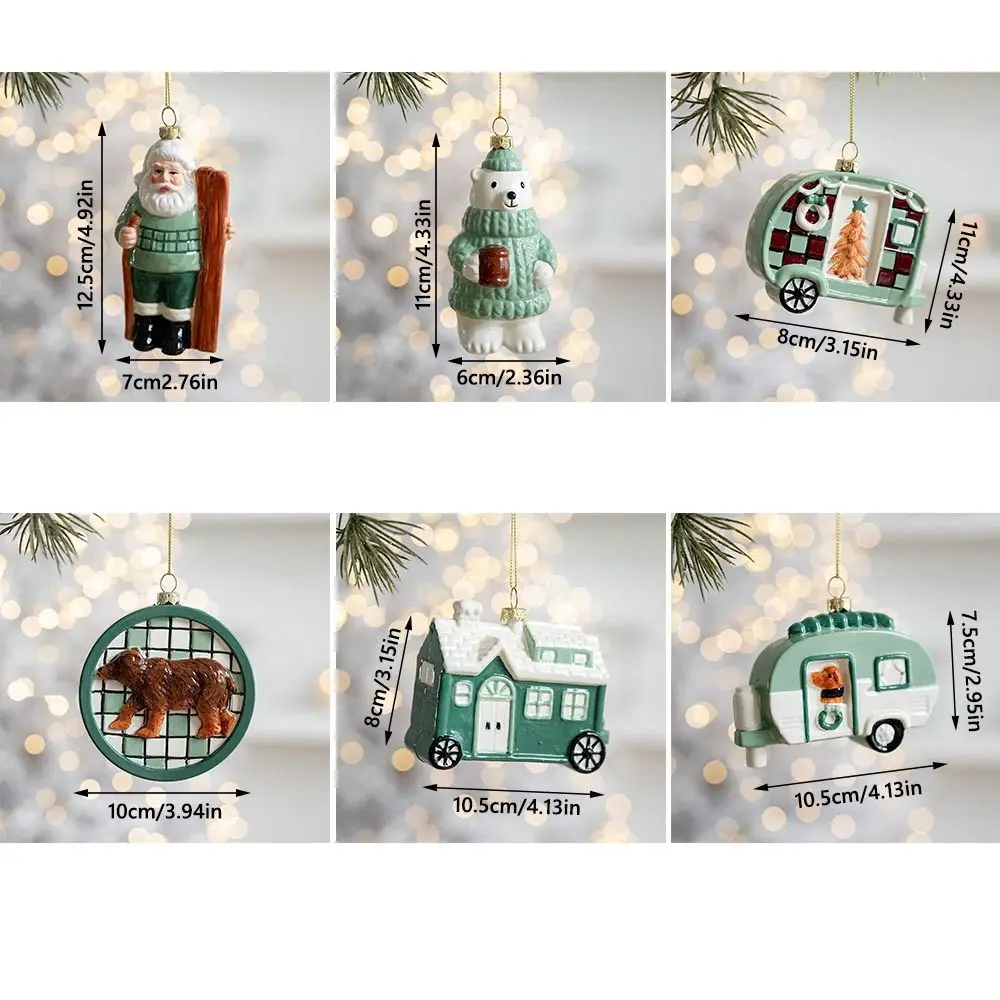 Description Picture 3 of itemHigh Quality Green Christmas Hanging Decoration DIY Plastic Drop Pendant House Car Reusable Xmas Tree Ornament For Christmas
