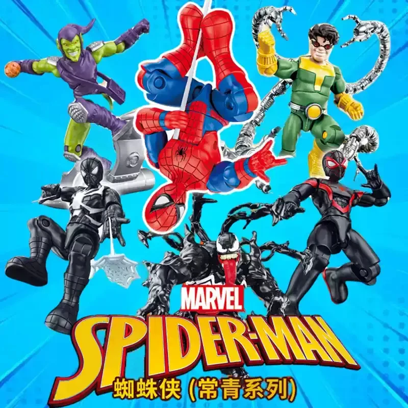 

Superhero Anime Figure Blind box Spider-Man Miles Morales Figure Venom Green Goblin Figurine Mystery Box Model Statue Gifts