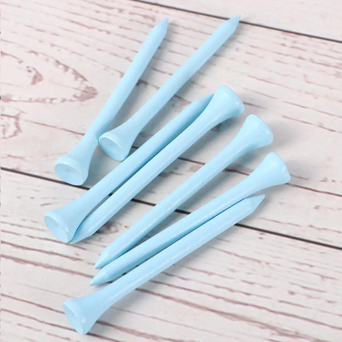 

100Pcs 7Cm High Quality Reusable Golf Tees Low Friction Yards Wood Tees for Accuracy Distance Hit Lifetime