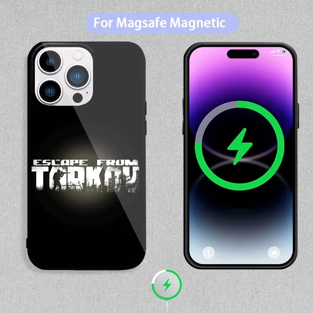 Game Escape From Tarkov Phone Case For Magnetic Inductive Charging iPhone 11 12 13 14 15 Max Pro Mini Plus Shell