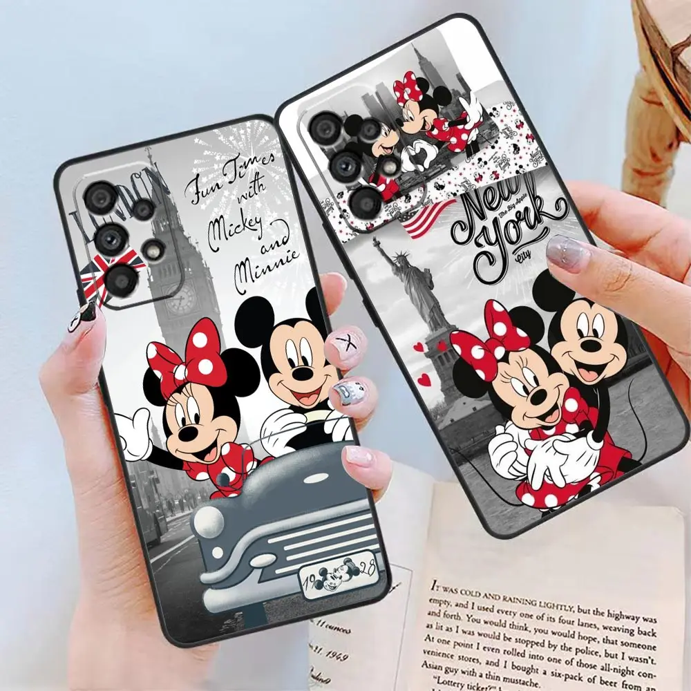 Case For Samsung Galaxy A90 A80 A73 A71 A70 A60 A53 A52 A51 A50 A42 A33 A32 A22 4G 5G Case Shell Cute M-Mickey M-Minnie Mouse