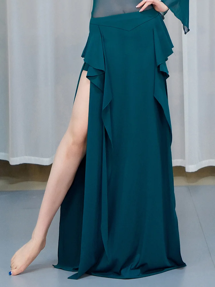 Pantalón de danza del vientre japonés para mujer, ropa de práctica, falda dividida, trajes de danza del vientre, traje de práctica para principiantes, ropa de danza Oriental