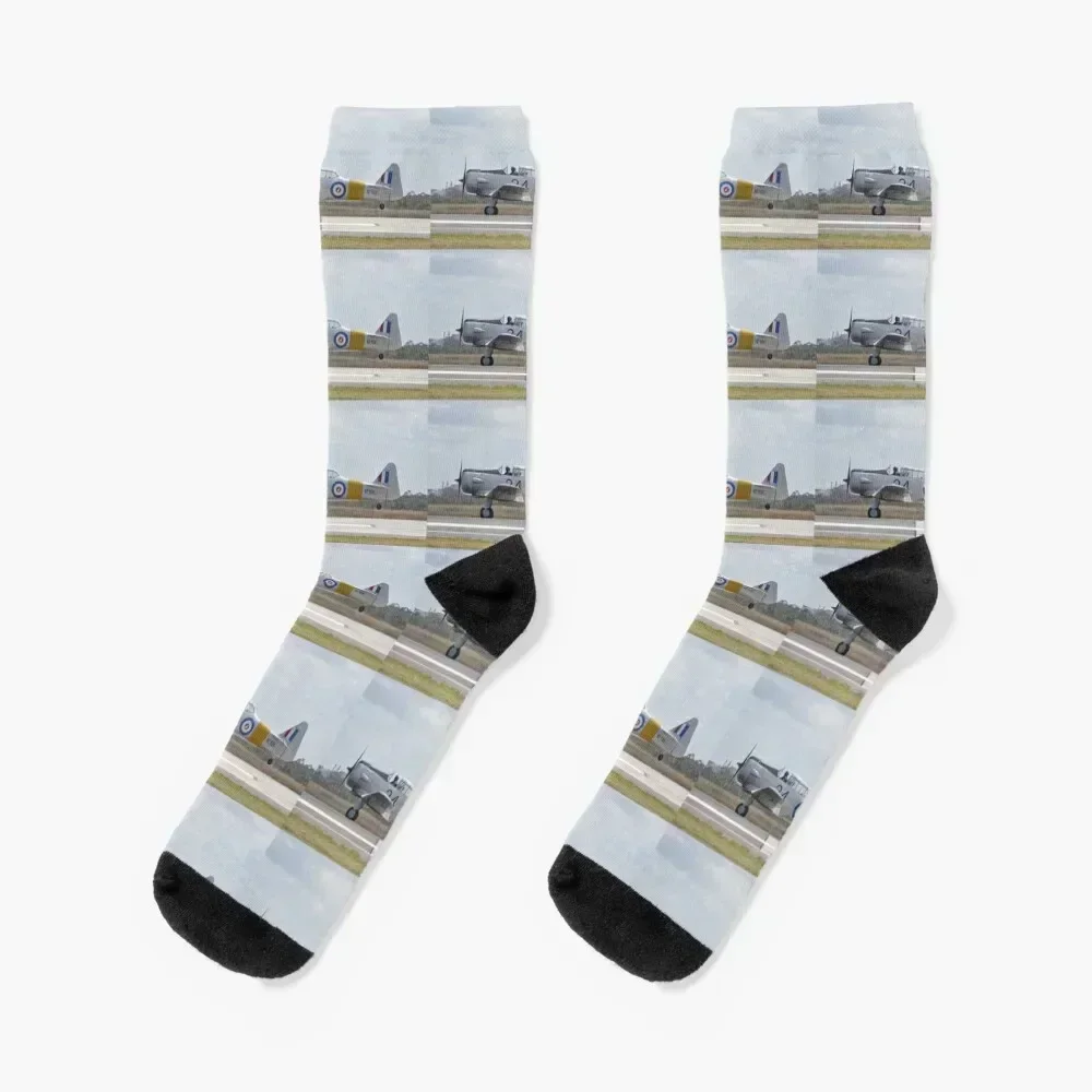 2017 Avalon Airshow - Harvard VH-XNZ Socks football snow sports and leisure Socks Girl Men's