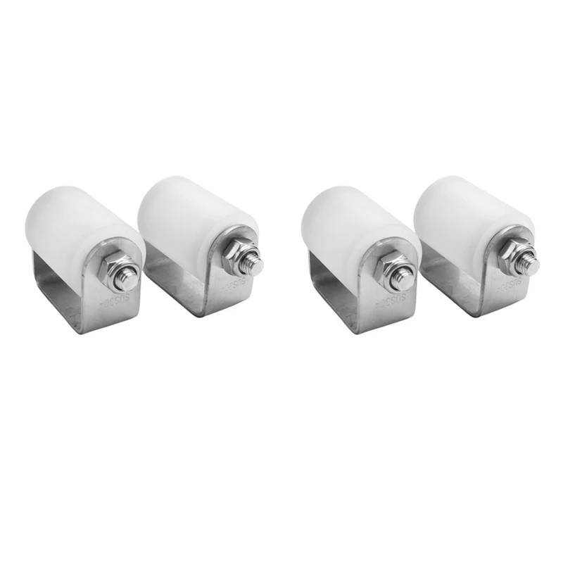 4Pcs Slide Gate Guide Roller 3 Inches Hard Nylon Sliding Rolling Gates Guider Heavy Duty Ball Bearing Side Roller