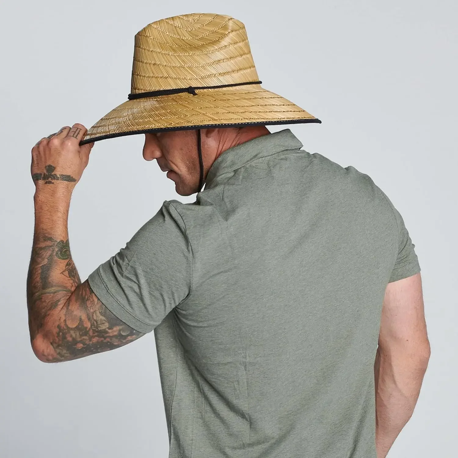Classic Handwork Women Men Lifeguard Hat Straw Summer Beach Sun hat Outdoor Summer Wide Brim Panama Straw Womens Summer Hat