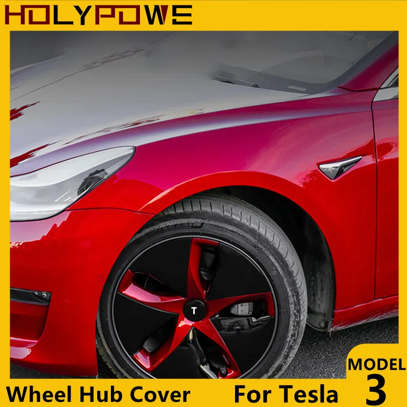 For Tesla Model 3 High Performance 18 Inch Wheel Hub Cover Tire Protection Trim Rinng Decorative Exterior Modified Accessories