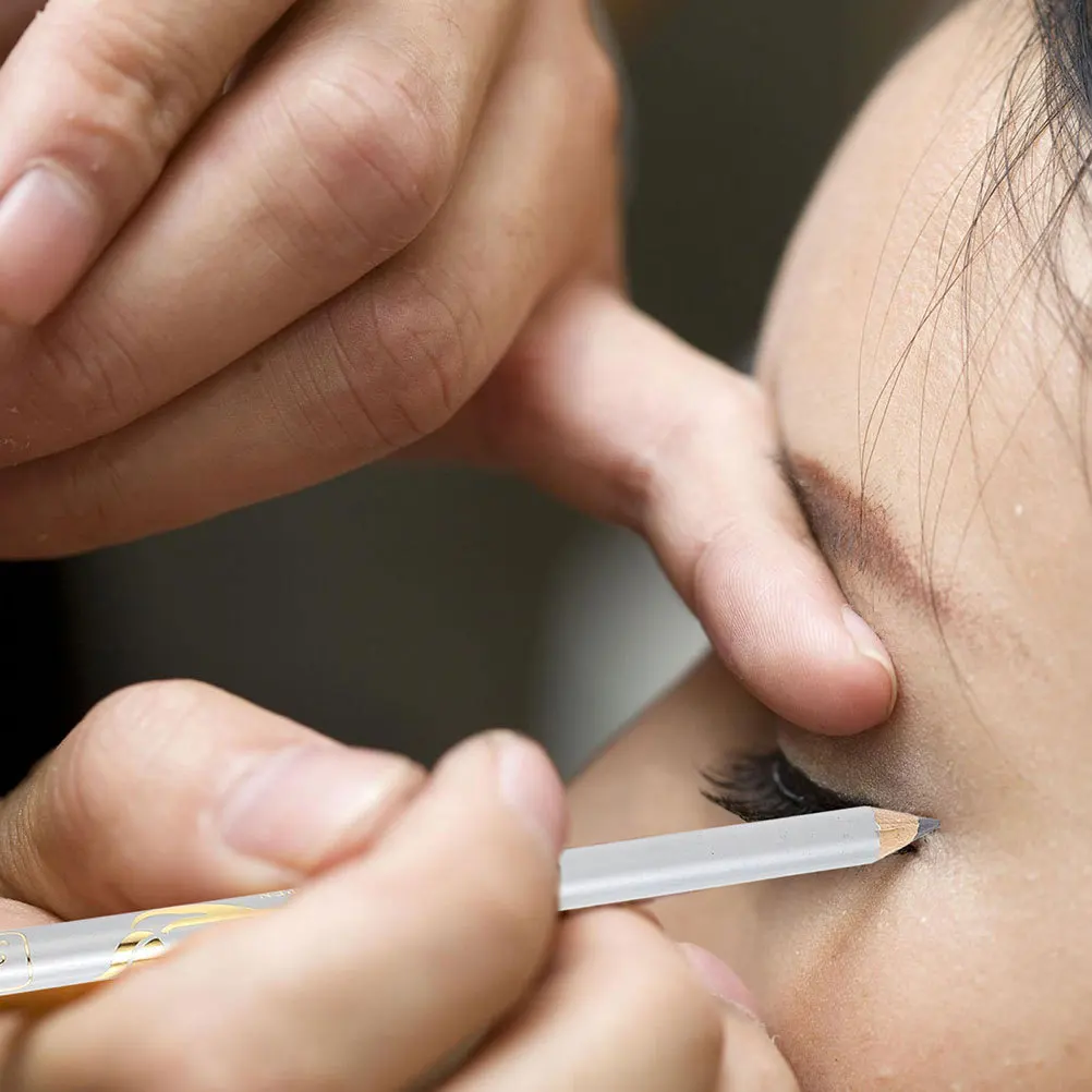 

10Pcs Waterproof Eyebrow Pencils 2in1 Eyeliner Pen Built-in Sharpener Portable Makeup Tool Long Lasting Natural