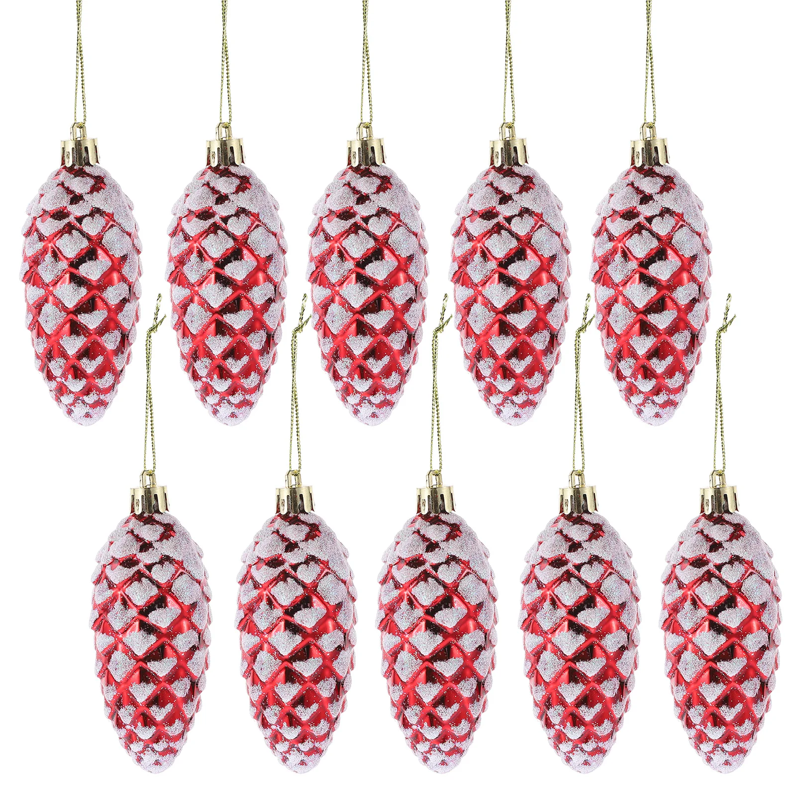 

10Pcs Pine Cones Christmas Tree Pendant Xmas Ornaments Hanging Decorations Christmas Party Decoration Pine Cones for Crafts