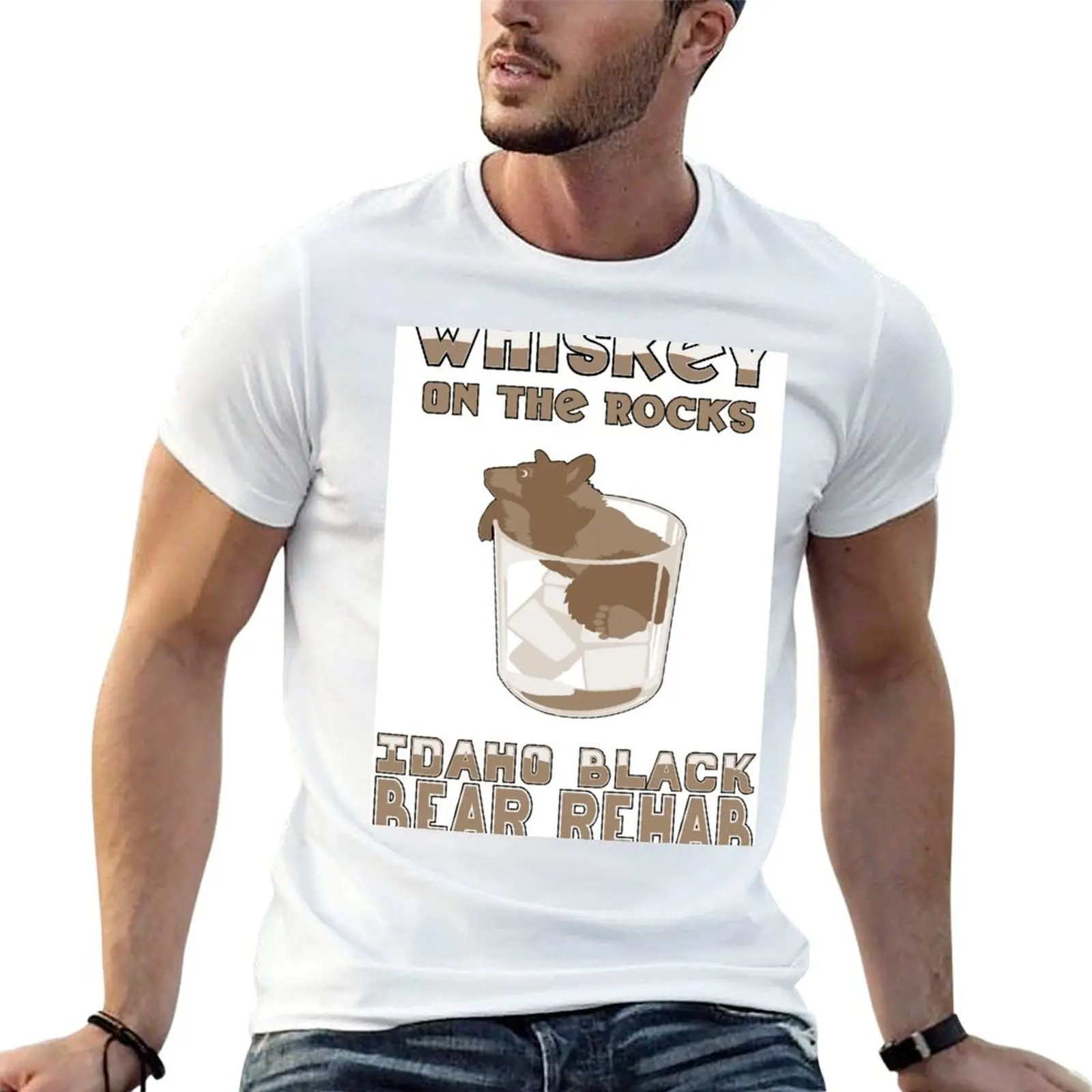 

Whiskey on the Rocks Vintage by Michael McAuliffe T-Shirt man t shirt summer t shirt man luxury T-Shirt