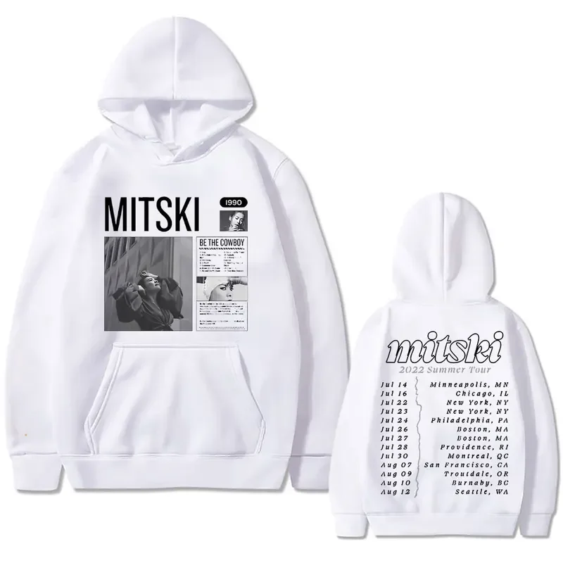 Singer Mitski Be The Cowboy Graphic Print Hoodie Men Women Fahsion Vintage Trend Sweatshirt Unisex Casual Fleece Cotton Hoodies