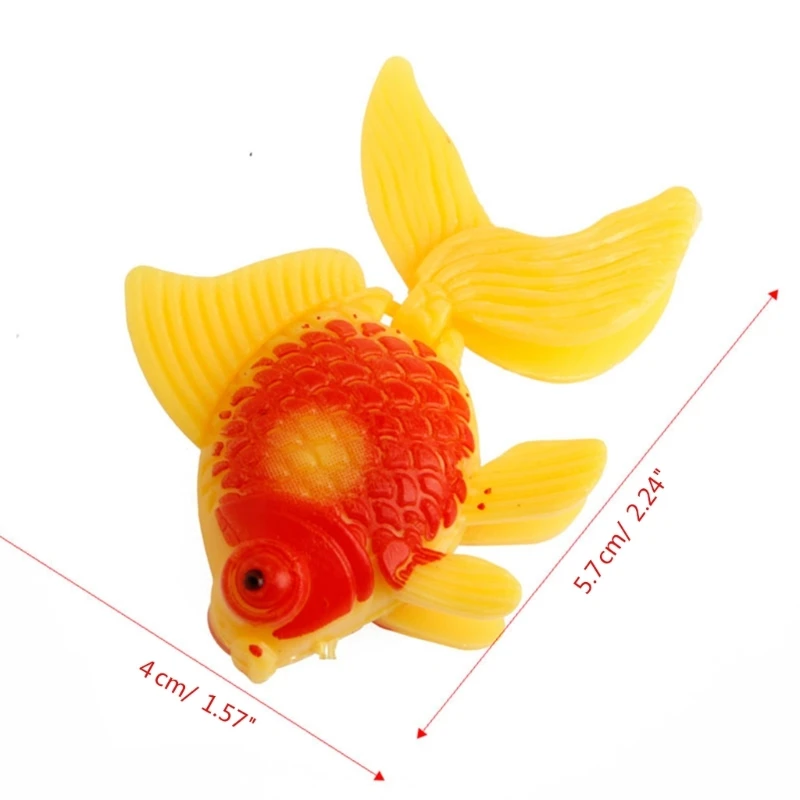 3 Pieces Artificial Moving Small Fish Plastic Gold Fish  Aquarium Decoration for Fish for Tank Bright Color