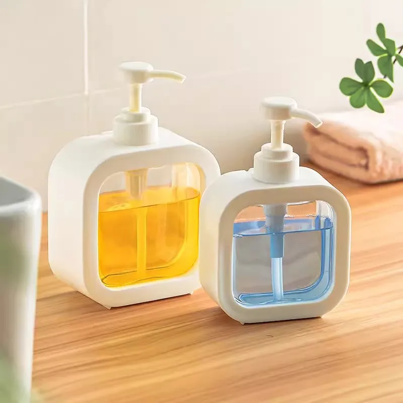 

2PS Portable Press Type Empty Plastic Bottles for Toiletries,Travel Refillable Bottles for Shampoo Lotion Hand Soap
