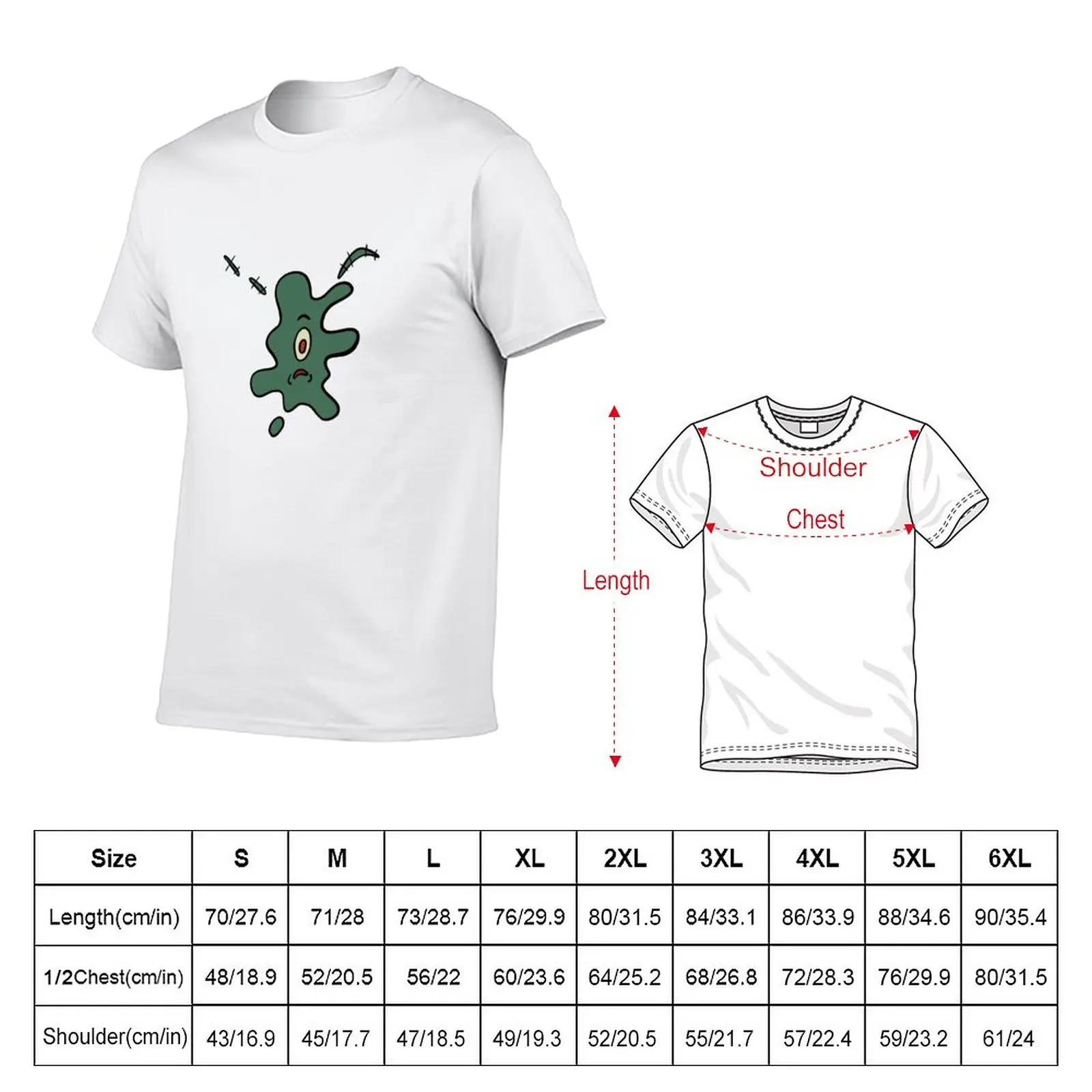 New Crushed plankton T-Shirt oversized t shirts Oversized t-shirt men clothes