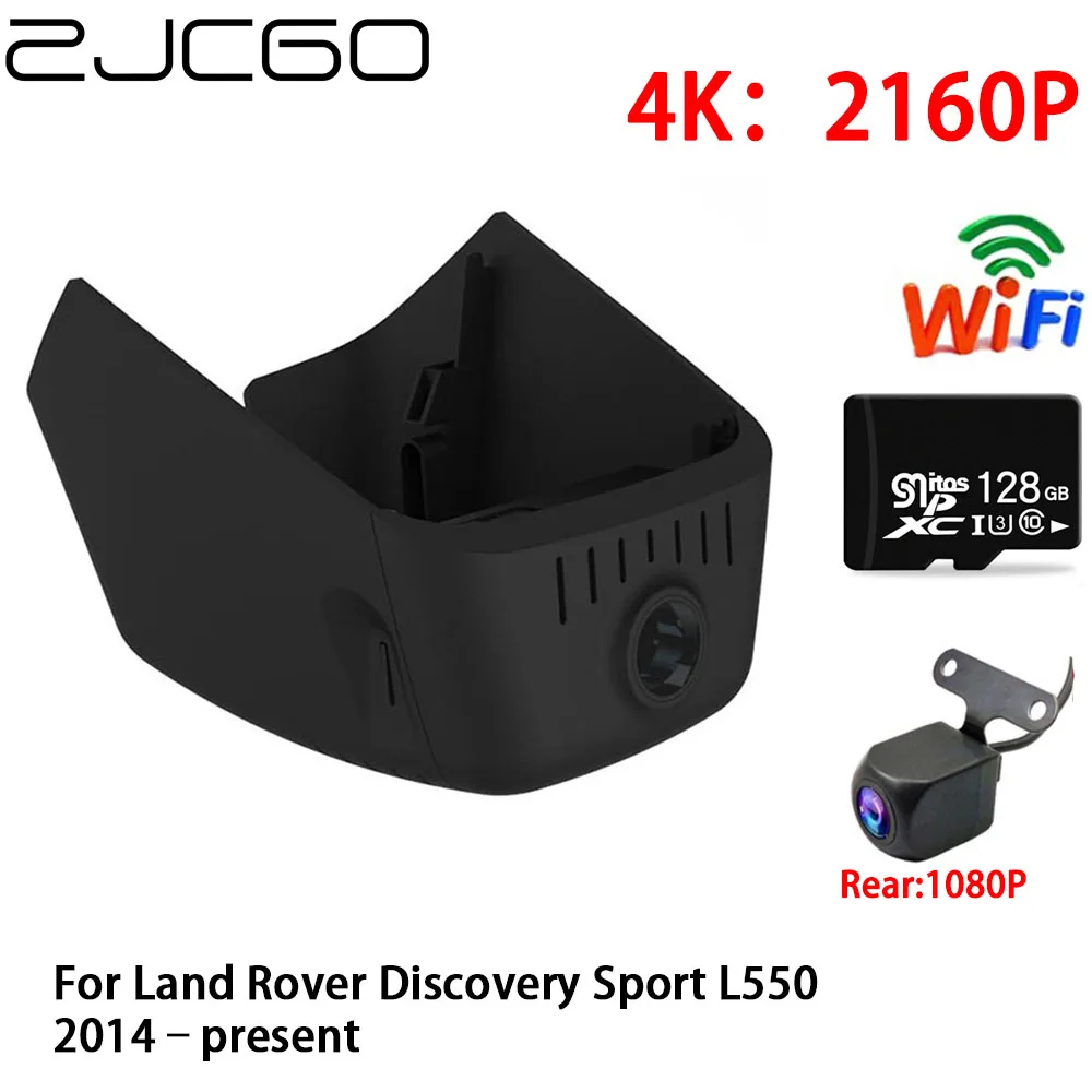 

ZJCGO 2K 4K Car DVR Dash Cam Wifi Front Rear Camera 2 Lens 24h Parking Monitor for Land Rover Discovery Sport L550 2014–present