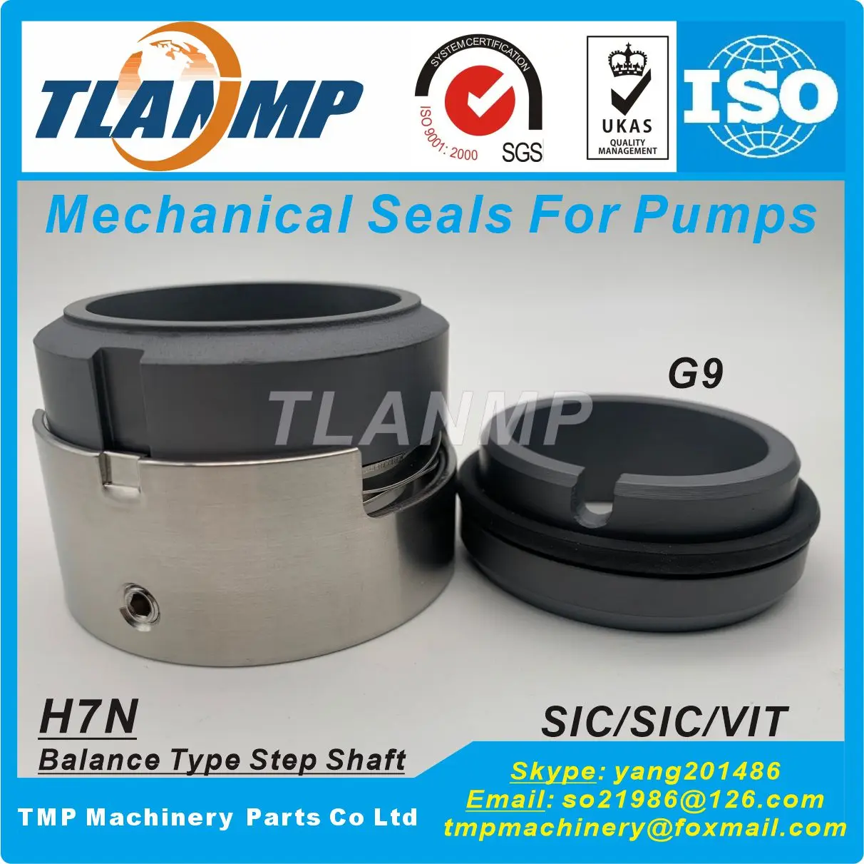 H7N-65 , H7N/65-G9 , H7N/65-G91 , H75N/65-G9 , H75/65-G115 (Shaft Size:65/70mm) TLANMP H7N balanced Type Mechanical Seals