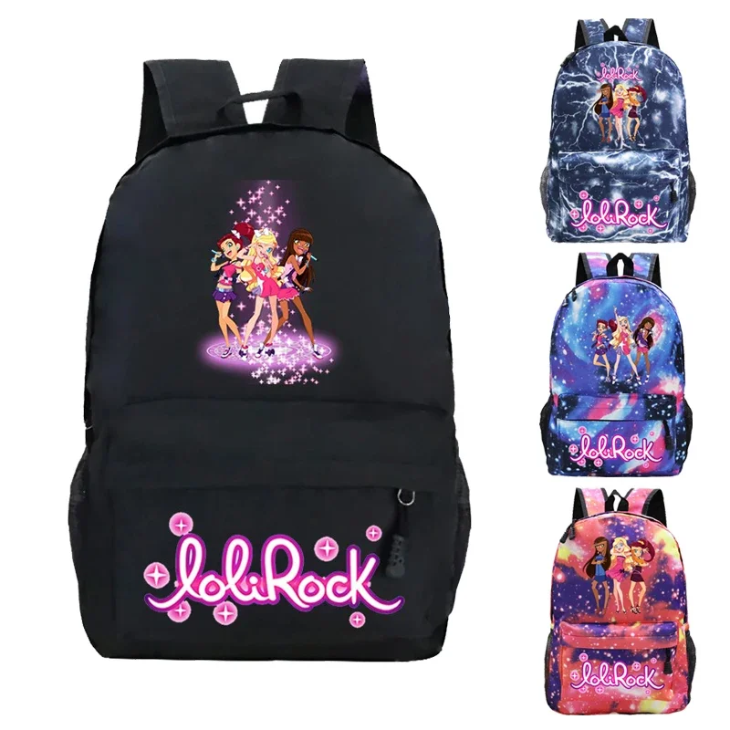 

LoliRock School Backpack Kids Students Teens Bookbag Cartoon Shoulder Rucksack for Boys Girls Gift Back to School Mochila