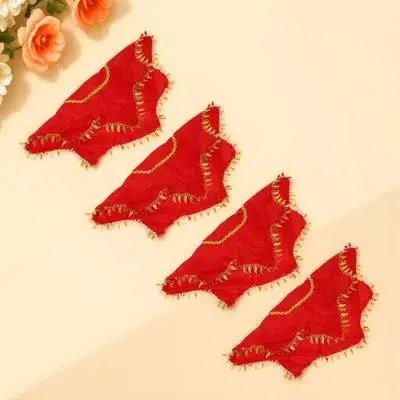 4개입 레드 댄스 손수건 중국식 타월 공연 소품 가볍고 쉽게 조작 가능 무대 파티 축제 댄스 쇼용