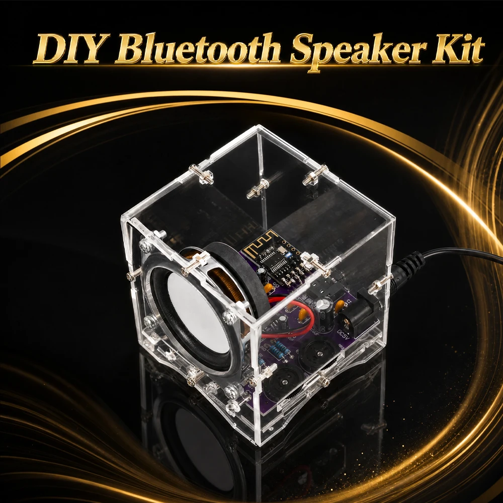DC5V 3W DIY Bluetooth-Lautsprecher-Set Stereo-Verstärker Kleines Audio-DIY-Bausatz Leiterplatten-Lötpraxis-Kit DC 5,5*2,1mm