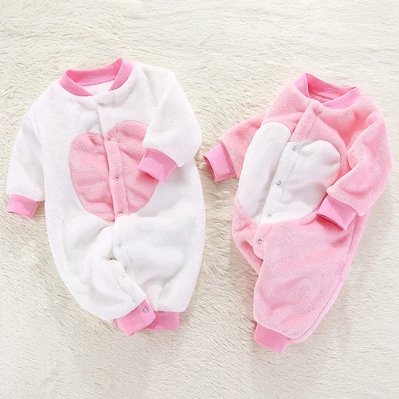 

Newborn Baby Spring Winter Clothes Infant Jacket for Girls Jumpsuit for Boys Soft Flannel Bebe Romper Baby Clothes 0-18 Month