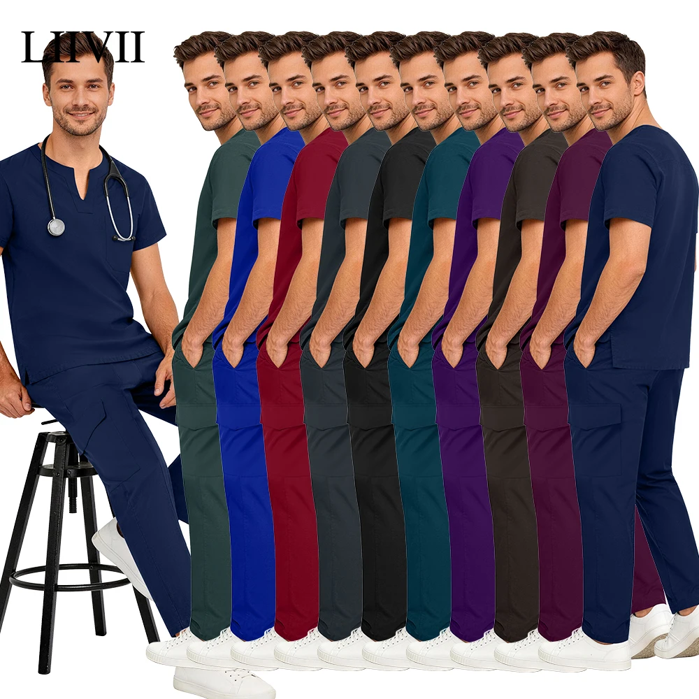 Medical Uniforms Woman Man Quick-dry Surgical Scrubs Set Hospital Doctor Nurse Suit Dental Clinic Workwear Pediatrician Clothes