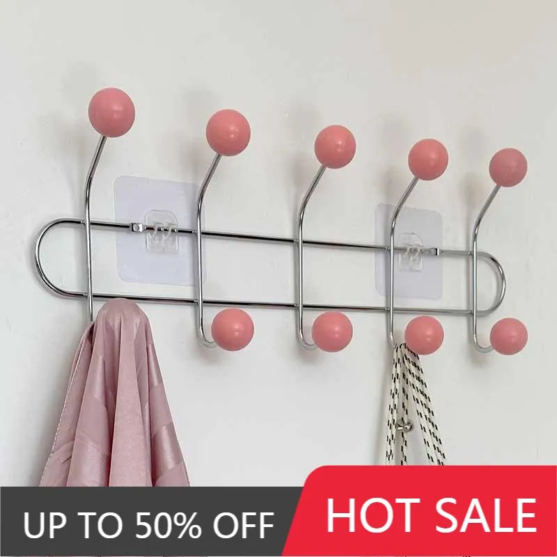 Entrance Hall Wall Coat Racks Portable Backpack Cap Scarf Clothes Organizer Hangers Bedroom Clothing Storage Hanger Rack Hooks