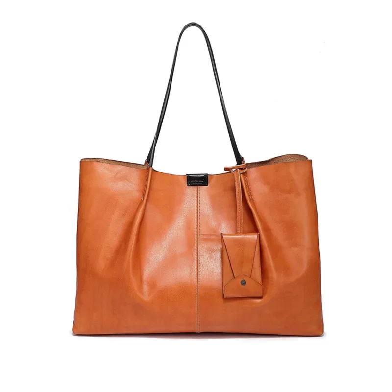 Genuine Leather Women Large Shopping Totes High Quality Handbag