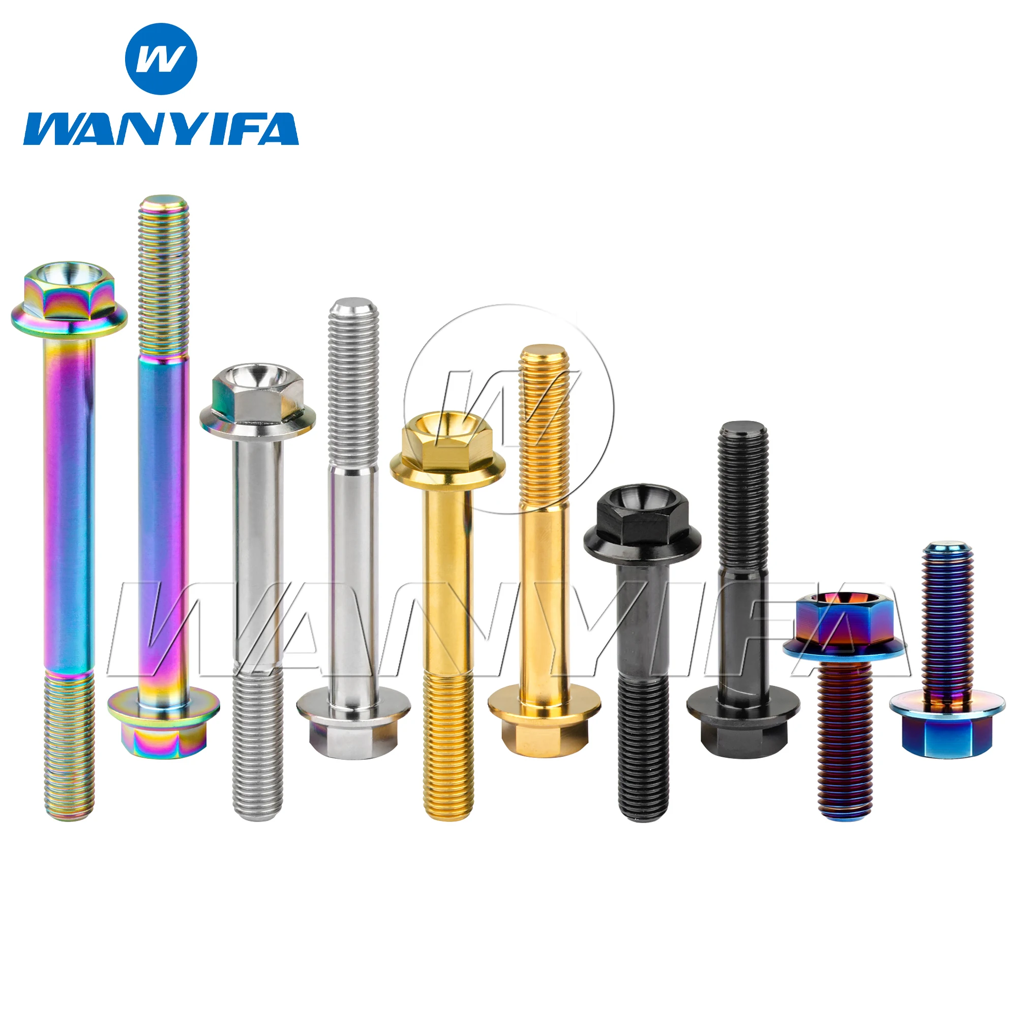 

Wanyifa Titanium Bolt M10x20 25 30 35 40 45 50 55 60 65 70 75 80 100mm DIN6921 Flange Hex Head Screw Pitch 1.25mm for Motorcycle