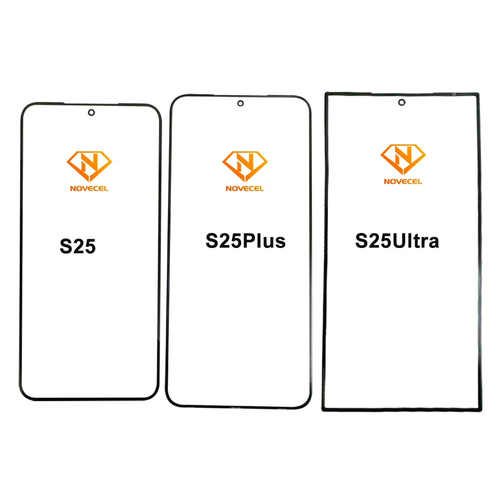 Novecel 5Pcs Screen Front Glass+OCA Glue for Samsung Galaxy A26 A36 A56 A07 A17 A35 A55 SM-A566 Touch Panel Cover Repair Parts