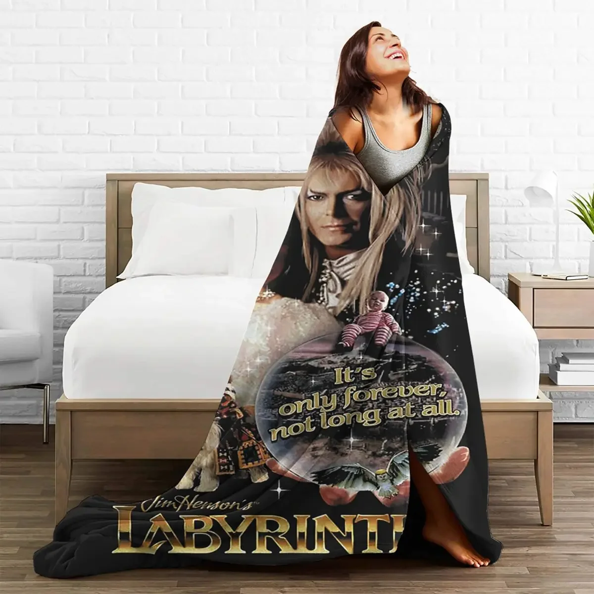 

Labyrinth Vintage Plaid Baby Blanket Sofa Cover Fleece Summer Film Art Warm Portable Throw Blanket for Home Couch Rug Piece