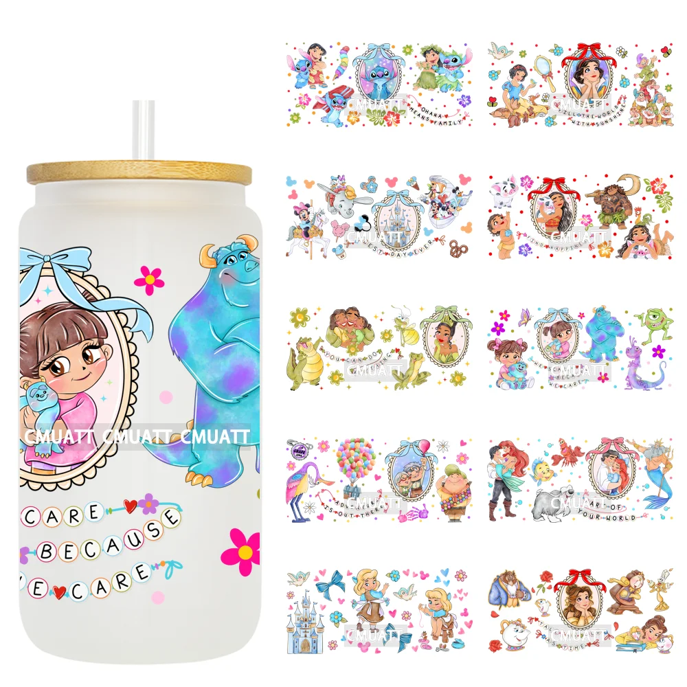 

UV DTF Cup Wraps Wholesale Custom Bulk Waterproof Cartoon Princess Monster Cute Girl Mugs Bottle Decoration
