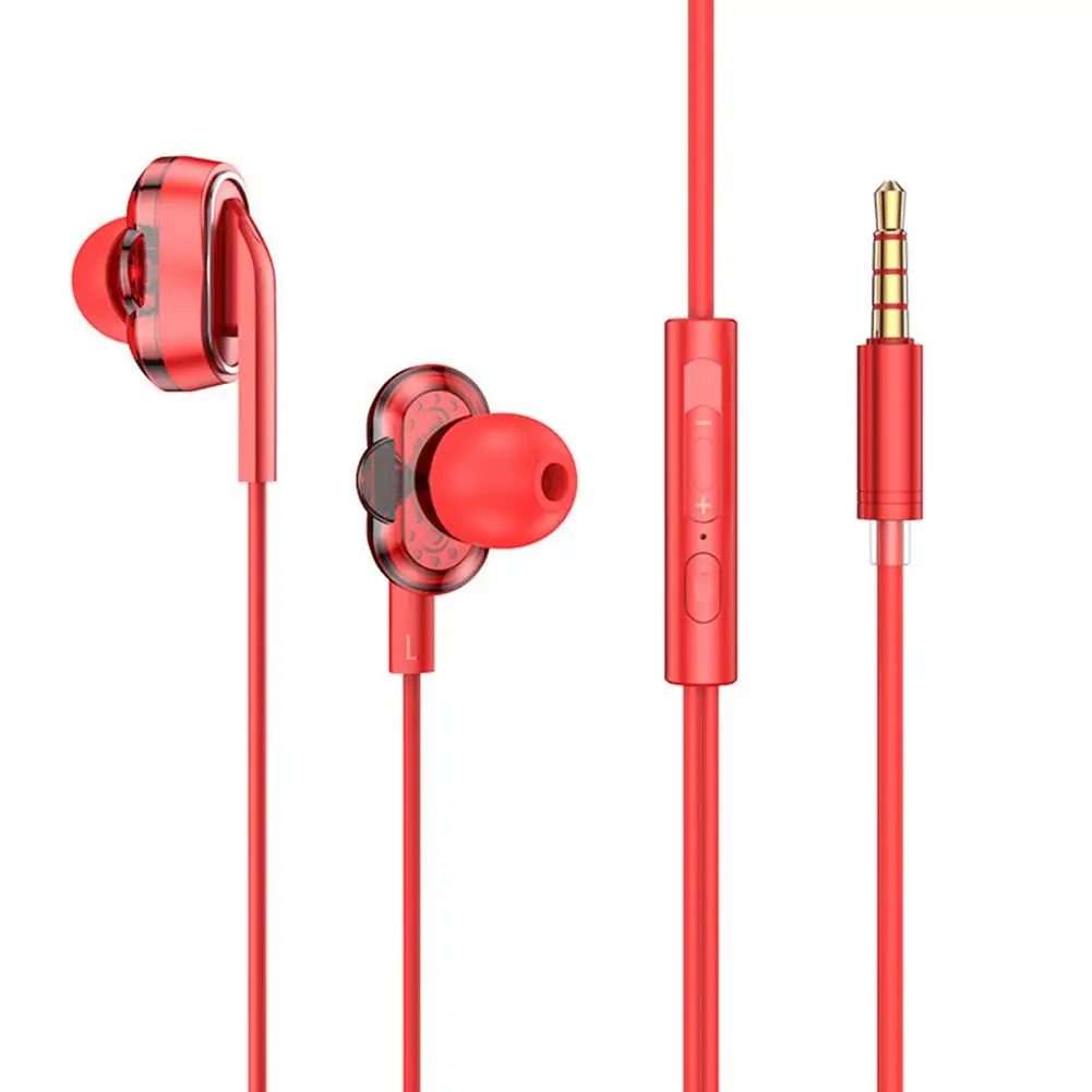 Subwoofer de transmisión estable y duradero con micrófono, auricular con Control de cable en la oreja de 3,5mm, reproductor de música con cable