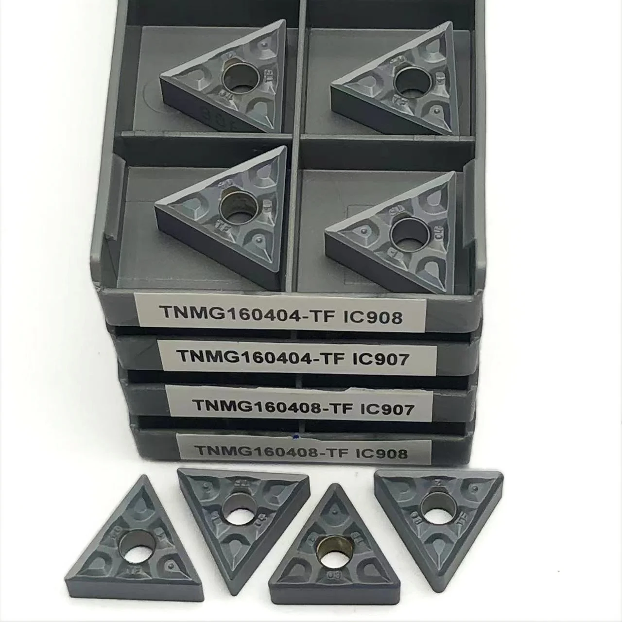 TNMG160404 TF IC907 908 TNMG160408 TF IC907 908 insertado en metal duro, herramientas de torneado para torneado externo insertado