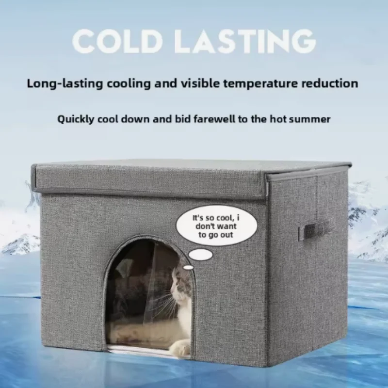 Casa refugio refrigerante plegable para gatos y perros, portátil - imagen 4