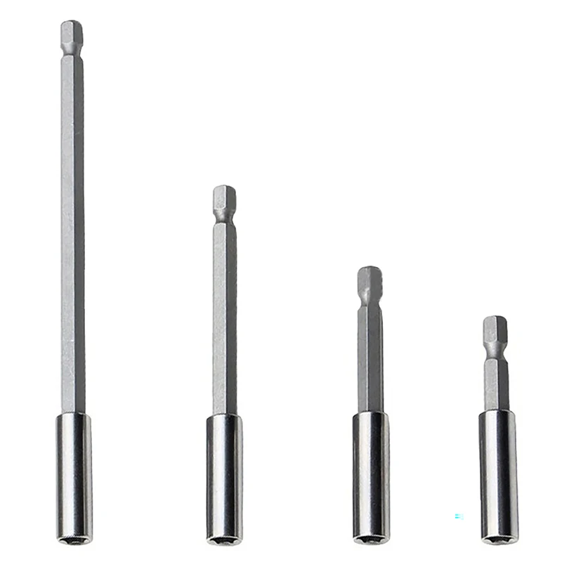 Magnetic Screw Bit Extension Rod, alça hexagonal, punho longo chave de fenda ponta titular, ferramentas manuais antiderrapantes