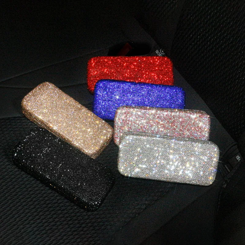 Bling Glitter Sunglasses Cases Girly Eyewear Accessories Organizer Ladies Portable Storage Glasses Boxes Women Eye Glass Cover