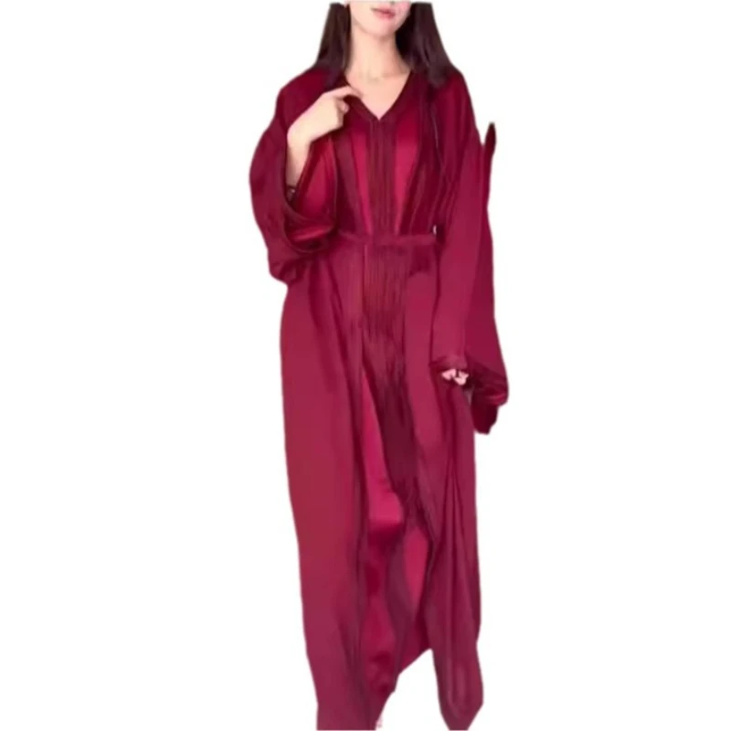 

Middle East Cross-border Women's Clothing Wholesale, Long-sleeved Two-piece Dress Amazon Arabia Dubai Robe Cw44962