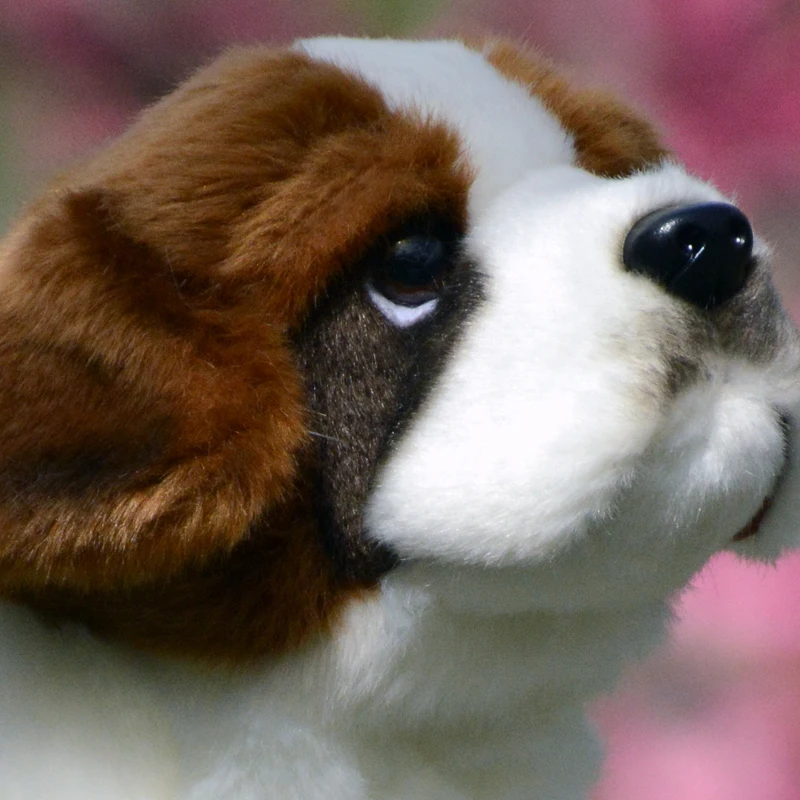 St. Bernard Dog High Fidelity Anime Cute Plushie Saint Bernard Plush Toys Lifelike Animals Simulation Stuffed Doll Kawai Toy Kid