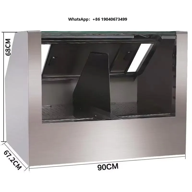 Energy-Saving Commercial Popcorn Warmer, OEM Stainless Steel Food Insulation Display with 4 Compartments for Catering xyl