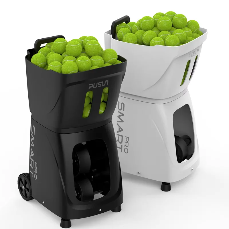 Hot Sale Tennis Training Machine Detachable Lever Foldable APP Remote 80kg Max Load Multi-Rotation Drop Shots