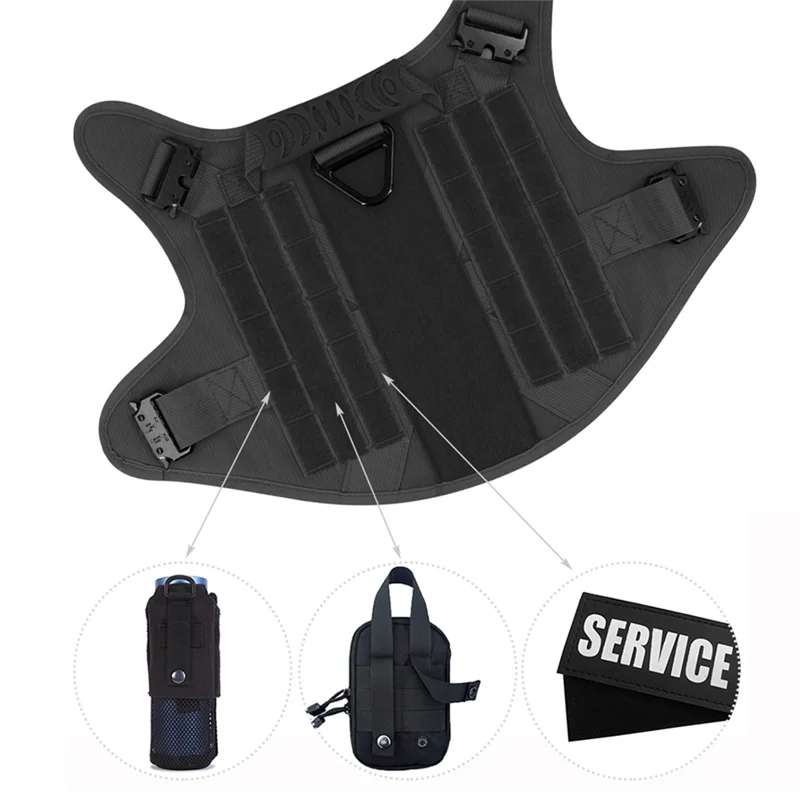 

A96K-Pet Vest, Dog Leash Vest, Pet Clothing Outdoor Dog Vest Solid Color Vest With Handles For Large Dogs