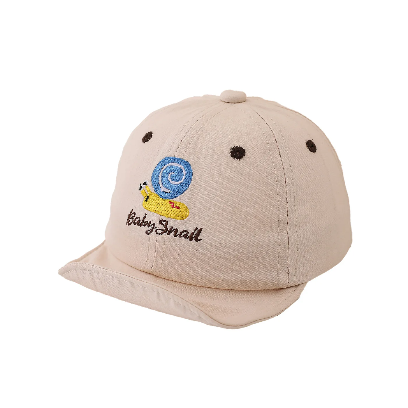 New Embroidered Baby Cap Korean Snail Toddler Boy Girl Baseball Cap Soft Cotton Summer Infant Peaked Hat view 5