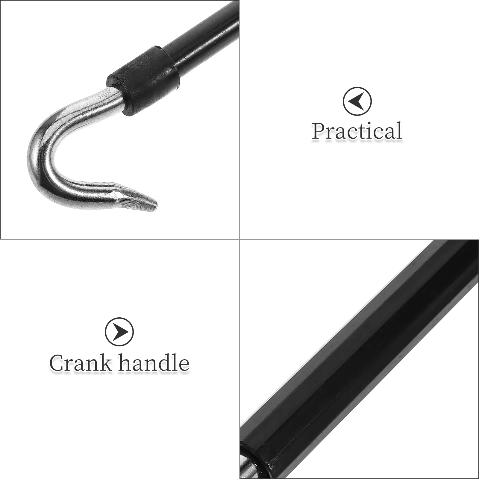 Sunshade Hand Rod Awning Crank Handle Replacement Tool Opener Metal Wand Portable