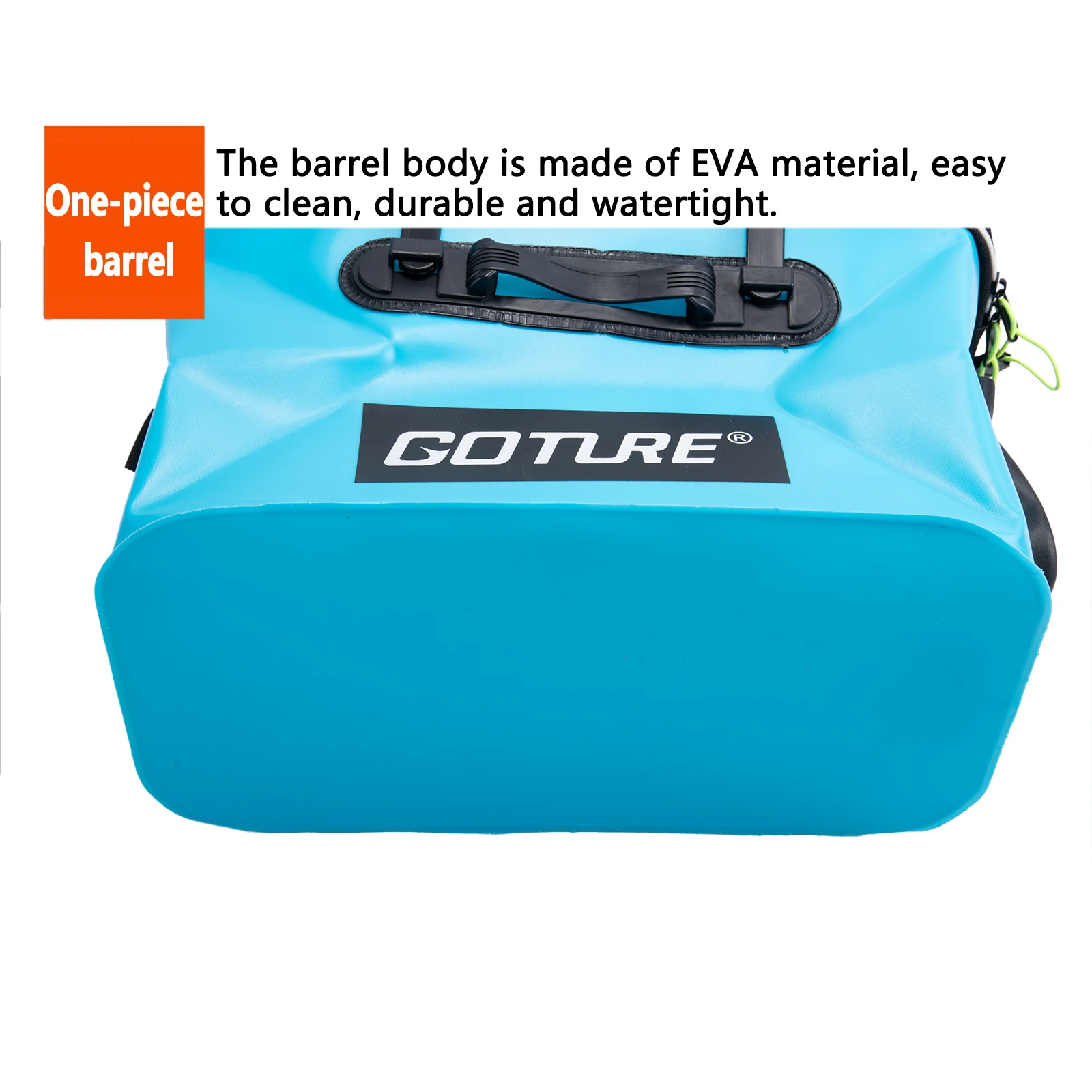 Goture Portable Collapsible Fishing Bag Live Fish Box Thicken Waterproof Zipper Fishing Tackle Box with Shoulder Strap