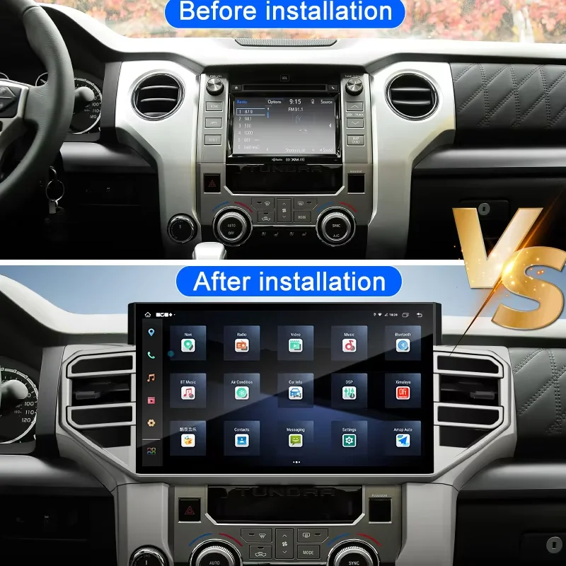 14.6 Inch For Toyota Tundra  2015-2019 Multimedia Player Car Radio CarPlay Touch Screen GPS Navigation Car Stereo DSP Touch Scre