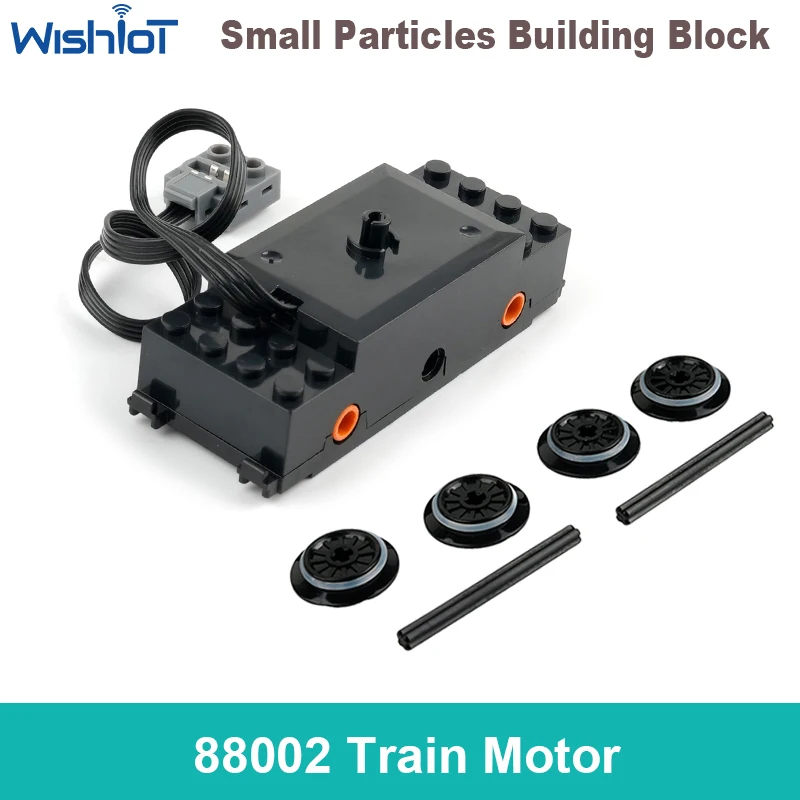 Train Motor 88002 MOC Power Functions Power Up Technical Speed Motor Building Blocks for 10254 53401 53400 Rail Tracks DIY Car