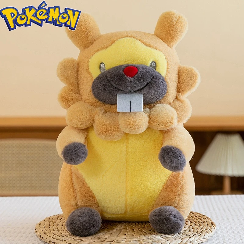 45/55/70Cm Big Size Pokemon Bidoof Pluche Cartoon Anime Knuffels Zacht Kussen Pop Kawaii Gevulde Plushie ornament Cadeaus Voor Kinderen