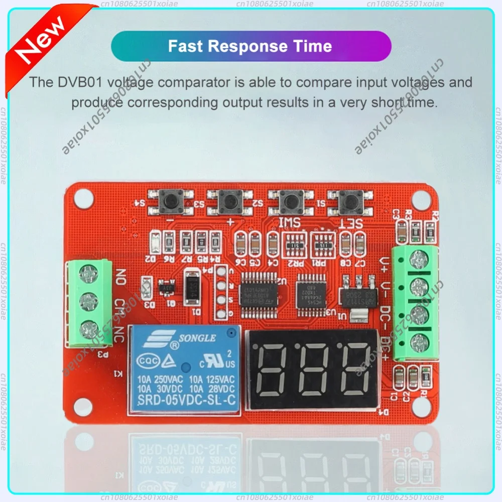 DVB01 Digital Voltage Comparator Module DC 5V 12V 24V Voltage Measurement Charge Discharge Monitor Electronic Components