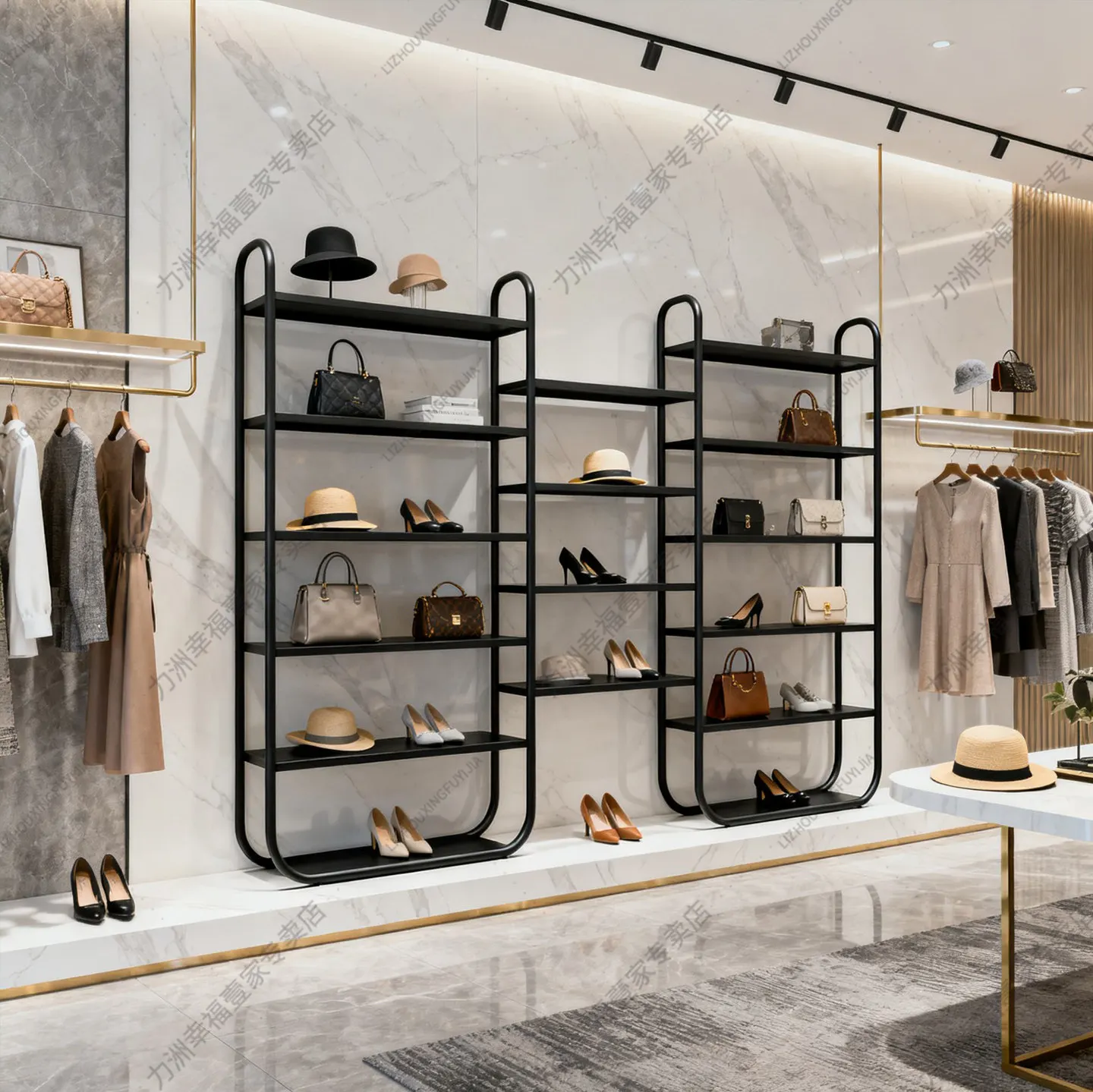 Shoe store simple style display rack Clothing store Shoe bag display rack Multi-layer display rack